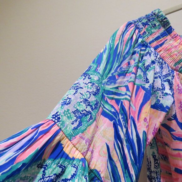 LILLY PULITZER Tobyn Tunic Off Shoulder Dress in Gypset Paradise Preppy Size S - Picture 7 of 15